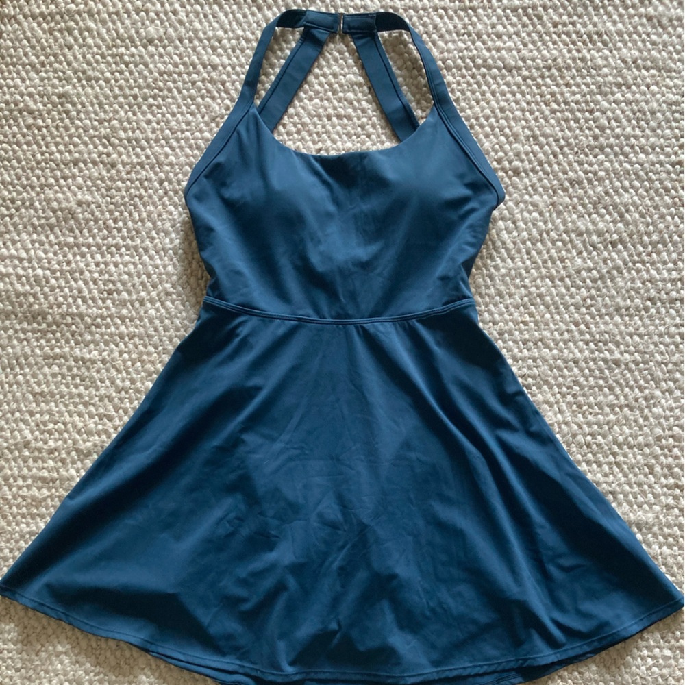 NWOT HALARA Women's Airy Backless Dress in Teal - Picture 10 of 10